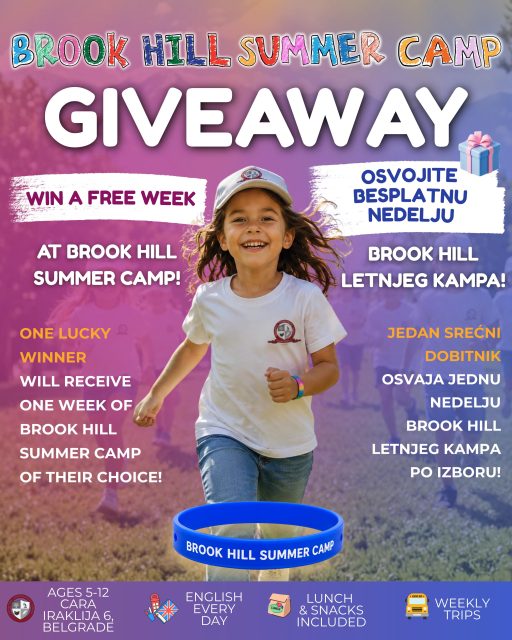 🎉 GIVEAWAY | WIN A FREE WEEK AT BROOK HILL SUMMER CAMP!
One lucky winner will receive one free week of Brook Hill Summer Camp of their choice! ☀️

From 29 June to 14 August, children aged 5–12 will enjoy seven exciting themed weeks filled with adventures, creative workshops, sports, swimming, field trips, STEM activities, new friendships and English every day in an international environment.

How to enter:
✅ Like this post
✅ Comment which of the 7 weeks you would choose
✅ Share this post to your Instagram Story and tag @brookhillinternationalschool 
✅ Follow @brookhillinternationalschool 

📩 If your account is private, please send us a screenshot of your Story via direct message.

🏆 The winner will be announced on Monday, 7 July.

Good luck! 💙

🎉 GIVEAWAY | OSVOJITE BESPLATNU NEDELJU BROOK HILL SUMMER CAMP-A!

Jedan srećni dobitnik osvaja jednu besplatnu nedelju Brook Hill Summer Camp-a po izboru! ☀️

Od 29. juna do 14. avgusta, decu uzrasta 5–12 godina očekuje sedam tematskih nedelja ispunjenih avanturama, kreativnim radionicama, sportom, plivanjem, izletima, STEM aktivnostima, novim prijateljstvima i svakodnevnim učenjem engleskog jezika u internacionalnom okruženju.

Kako učestvovati:
✅ Lajkujte ovu objavu
✅ U komentaru napišite koju od 7 nedelja biste izabrali
✅ Podelite objavu na svom Instagram storiju i označite @brookhillinternationalschool 
✅ Zapratite @brookhillinternationalschool 

📩 Ukoliko je Vaš profil privatan, pošaljite nam screenshot storija u poruci.

🏆 Dobitnika objavljujemo u ponedeljak, 7. jula.

Srećno! 💙

#summercamp #letnjikamp #letnjikampzadecu #summercampbelgrade #giveaway