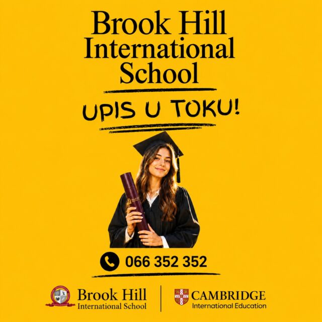 Budućnost vašeg deteta počinje pravim izborom 🎓
U Brook Hill International School, Cambridge program, nastava na engleskom jeziku i individualni pristup stvaraju mnogo više od akademskog uspeha — razvijaju samopouzdanje, odgovornost i sposobnost da dete uspe u svetu koji se stalno menja.
🌍 Od vrtića do gimnazije. Upis za školsku 2026/2027 je u toku!
📞 066 352 352
Zakažite obilazak i napravite prvi korak ka budućnosti svog deteta.
#InternationalSchoolBelgrade
#CambridgeProgrammeBelgrade
#InternationalSchool
#Upis2026
#BrookHillInternationalSchool